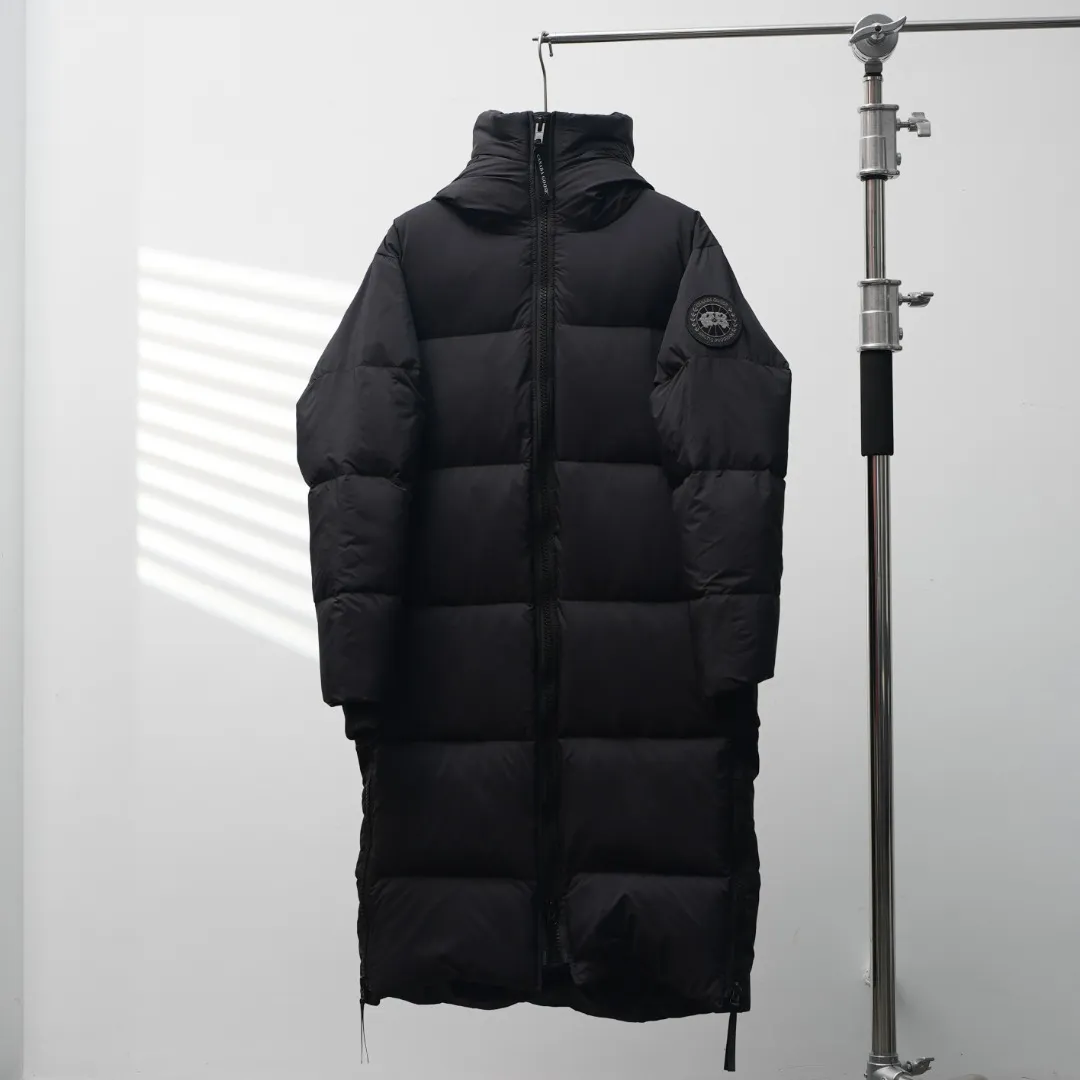 P1060 CANADA GOOSE丨Canada Goose 2800 Long Armband Hooded Down Jacket Color: Black Black Label Size: XS-XXL